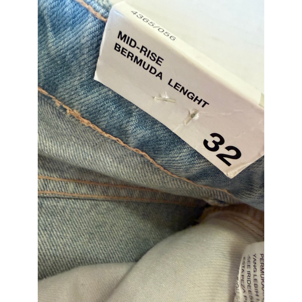 NWT Women's ZARA Light Blue Loose Fit Bermuda Shorts Size 00 - Picture 5 of 8
